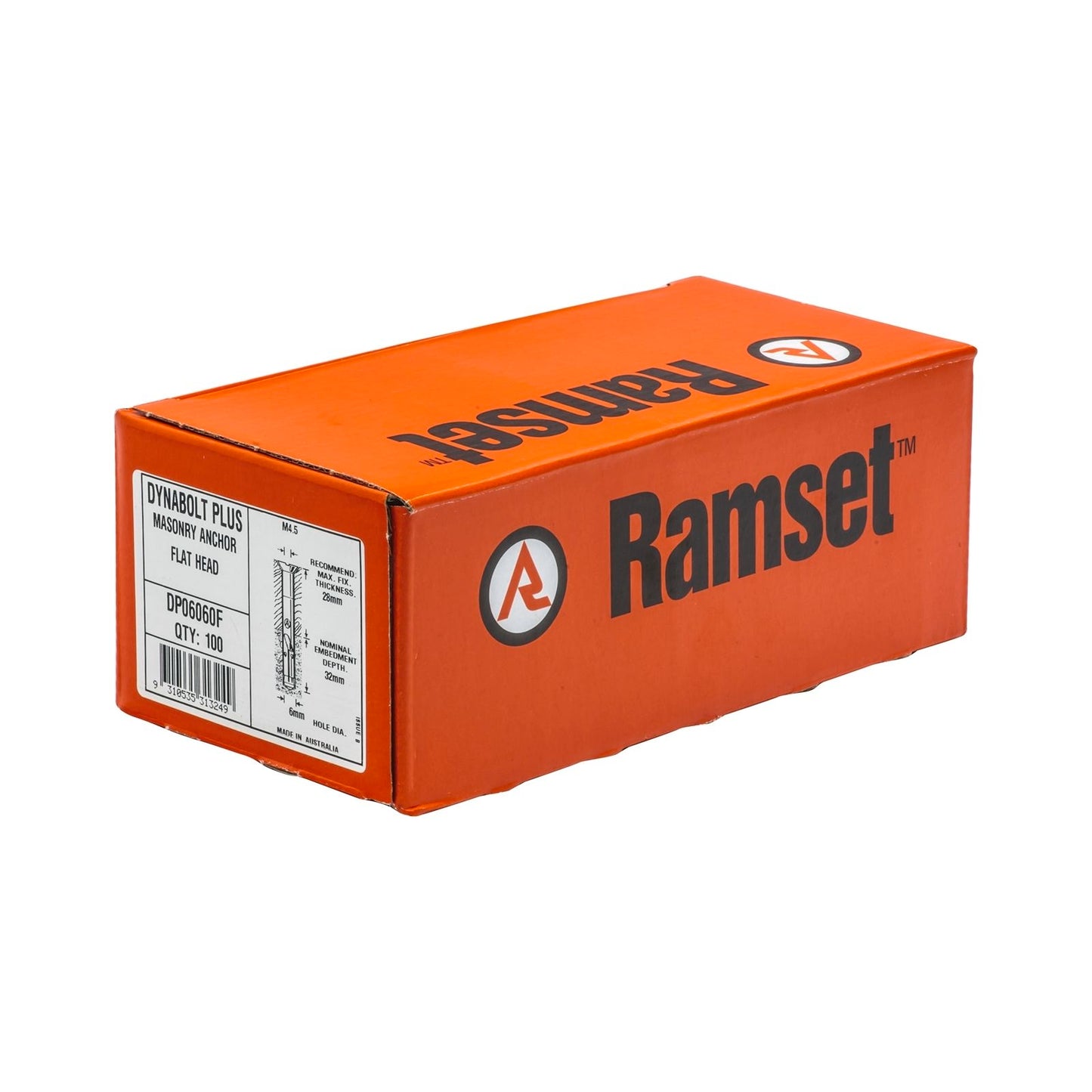 Ramset DynaBolt Plus Masonry Anchor - 6 x 60mm - 100 Pack