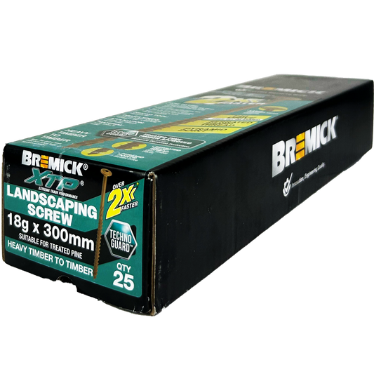 Bremick XTP Landscape Screws 18g x 300 T40 Technoguard - 25 Pack