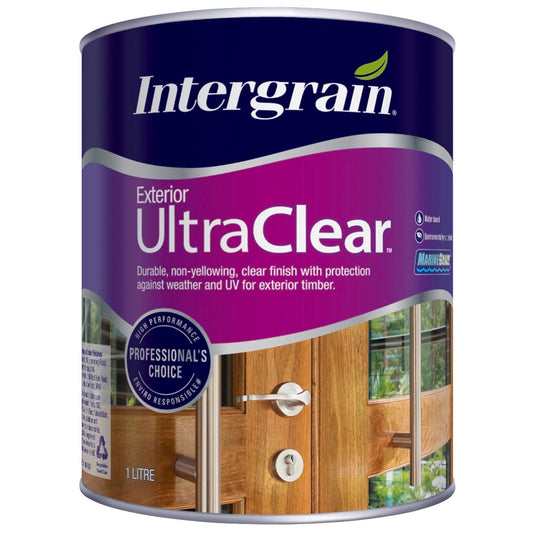 Intergrain Ultraclear Gloss Exterior Timber Varnish - 1L