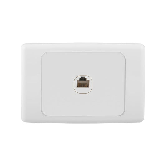 Deta Cat 6 RJ45 Outlet - 118mm x 76mm