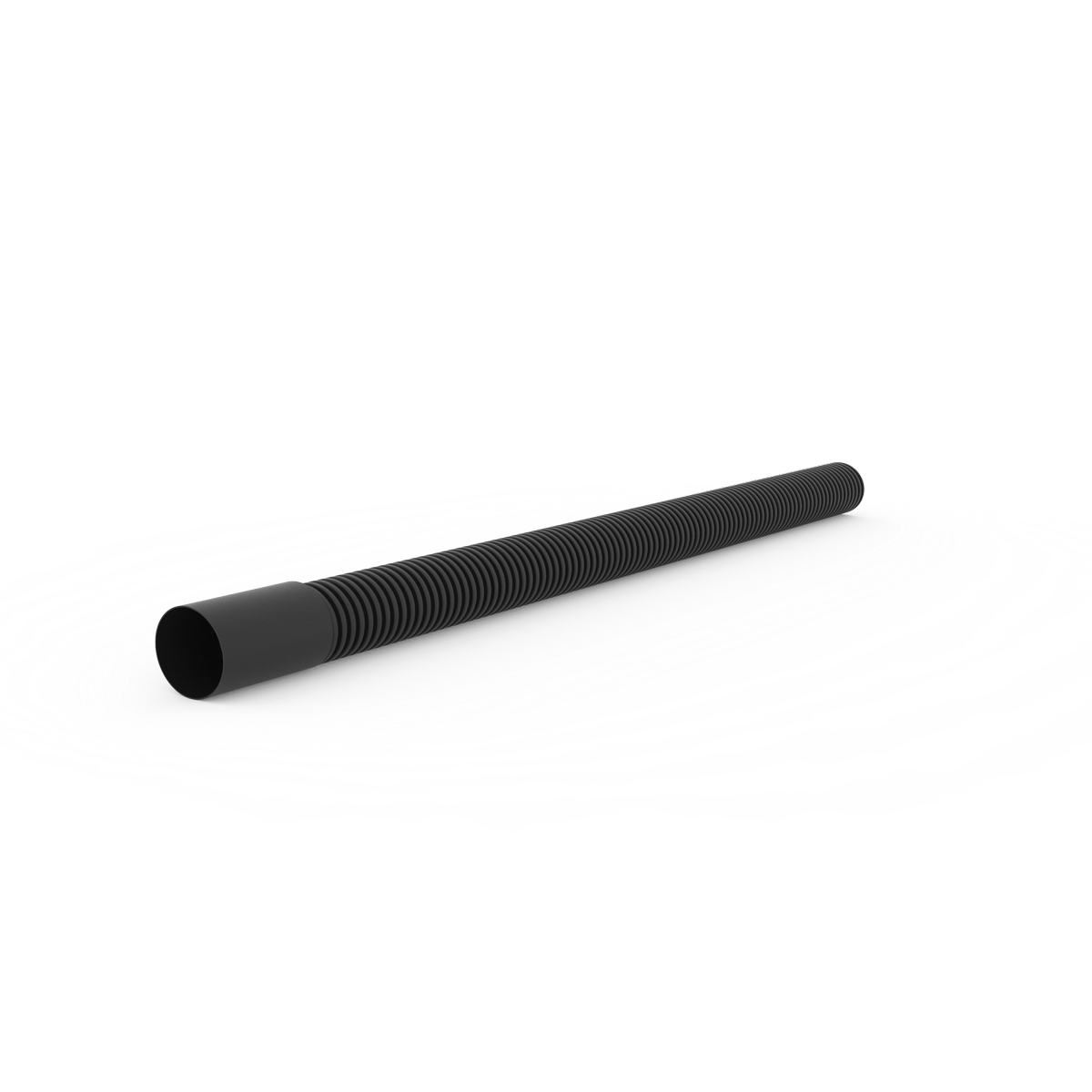 Reln Slotted Ag Pipe - 65mm x 1m - Black Plastic - Joiner Included