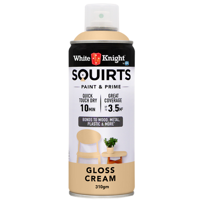 White Knight Squirts Cream Gloss Spray Paint - 310g