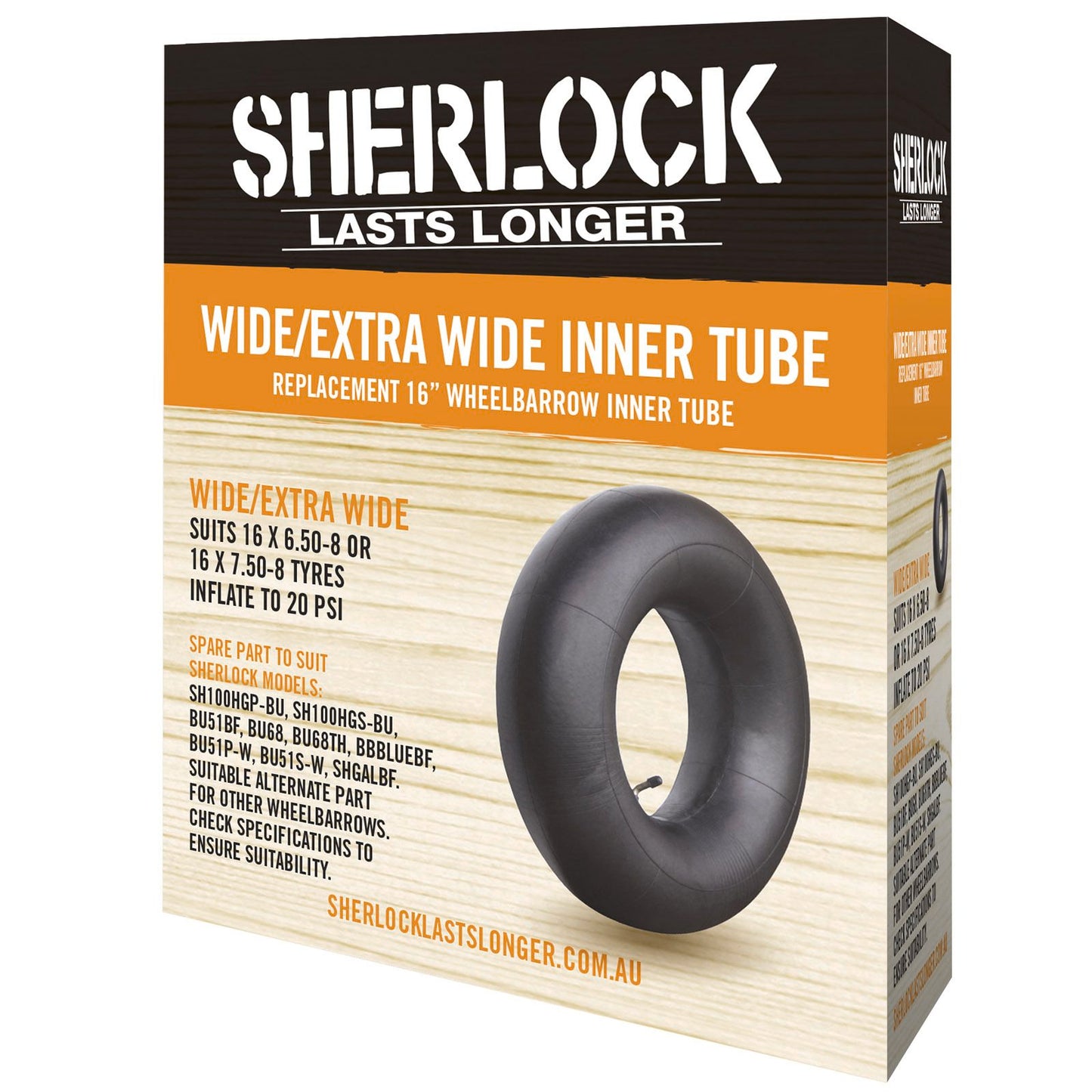 Sherlock Wheelbarrow Tube - 16" x 6.50-8