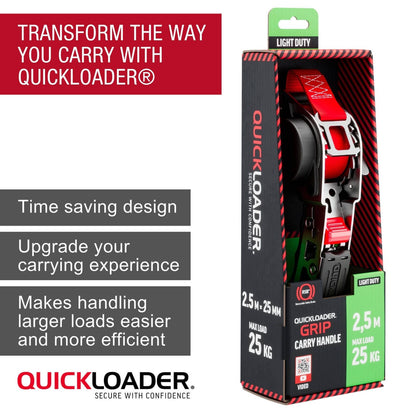 Quickloader Grip Carry Strap - 2.5m - 25kg - Red