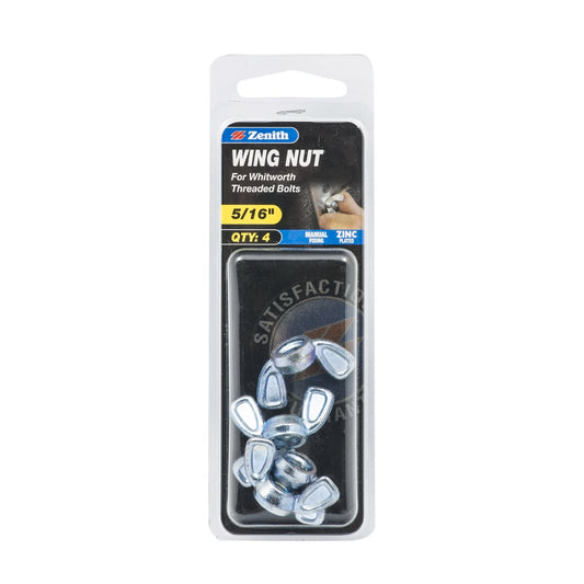 Zenith Wing Nuts - 5/16" - 4 Pack