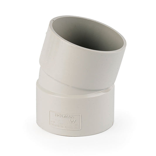 Holman 50mm PVC DWV Plain Bend - 15° Female & Female