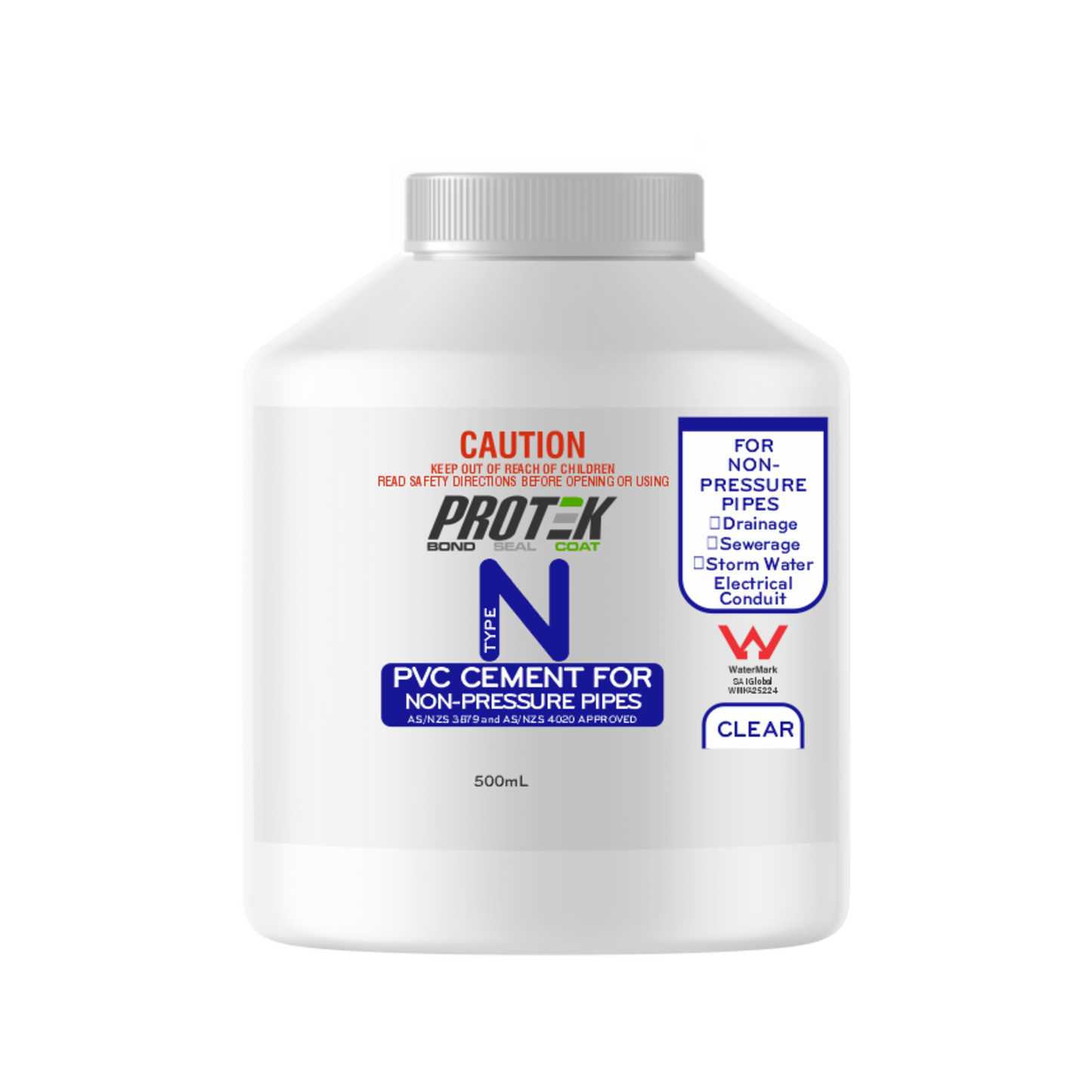 Protek Type N Clear PVC Cement - 500ml