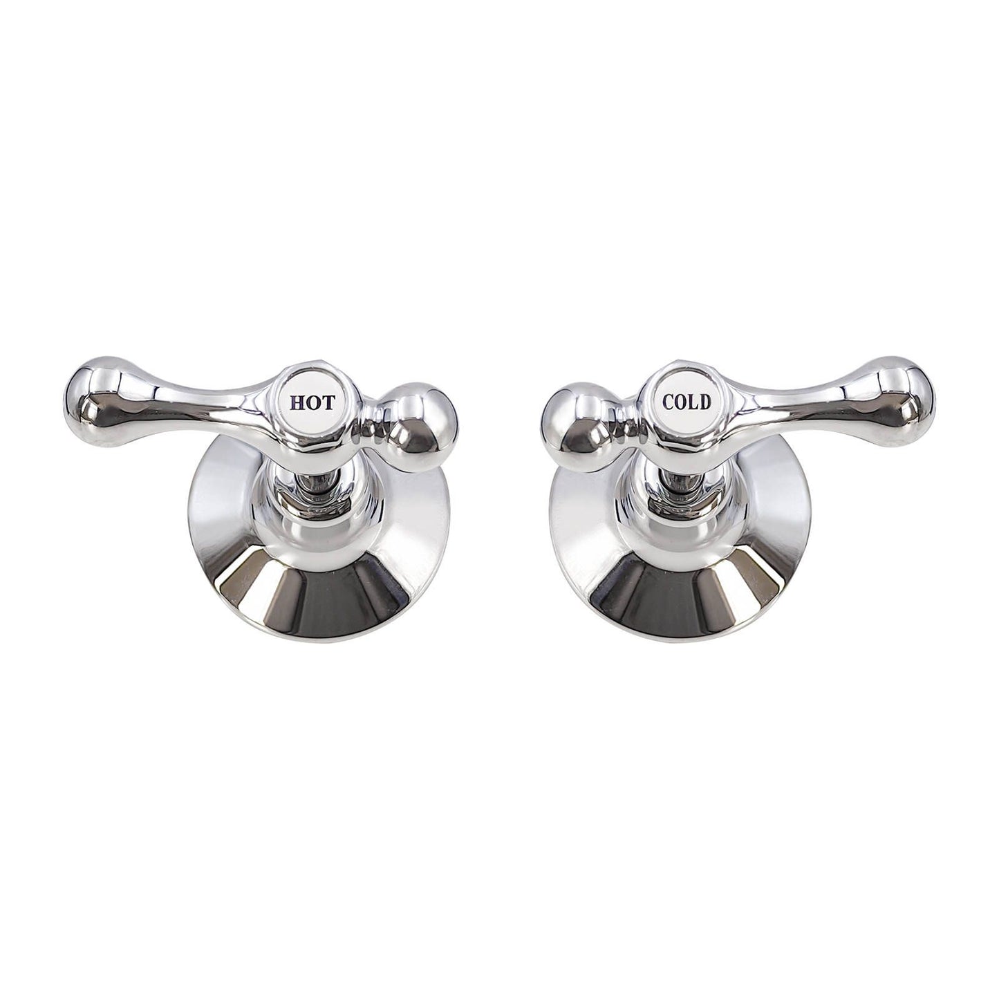 Shaw Mason Chrome 1/4 Turn Lever Wall Top Assembly - Pair - 77 x 65 x 117mm