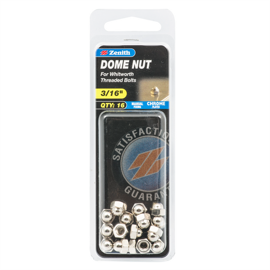 Zenith Dome Nut - 3/16" - 16 Pack