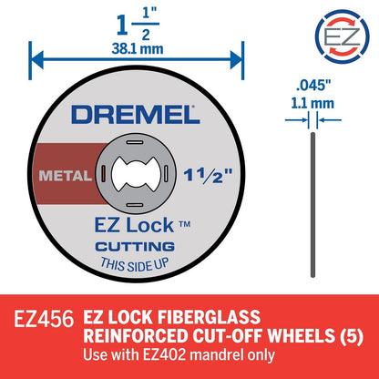 Dremel Ez Lock Metal Cut Off Wheels - 38mm - 5 Pack