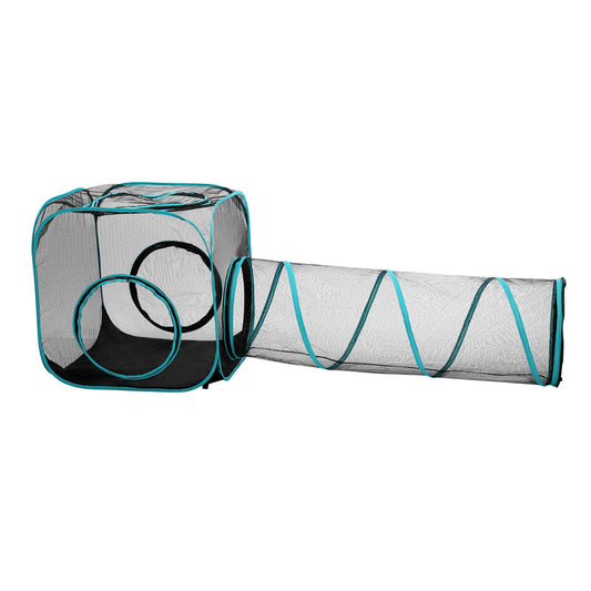 Paws Claws Mesh Pop Up Activity Centre - 195 x 70 x 70cm - 2 Piece Set