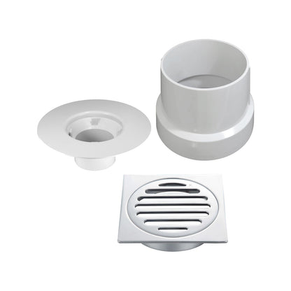 Kinetic 100mm Puddle Flange Kit Square Grate