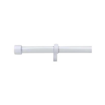 Pillar 32mm White Cap Curtain Rod Finial - 2 Pack