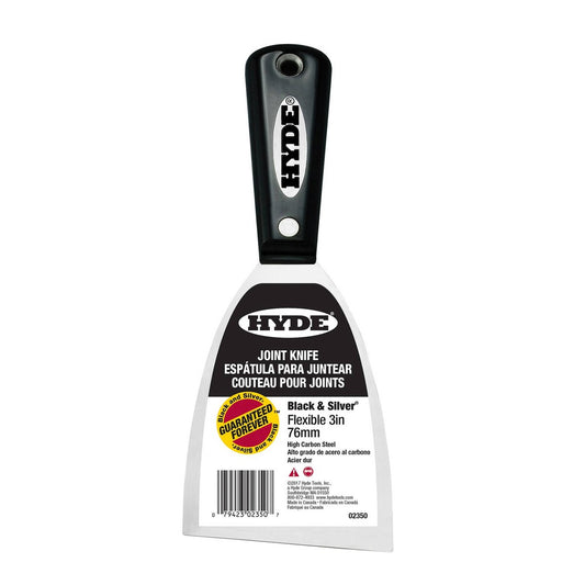 Hyde Plasterboard Joint Knife - 3in - High Carbon Steel - Easy-Cleanup