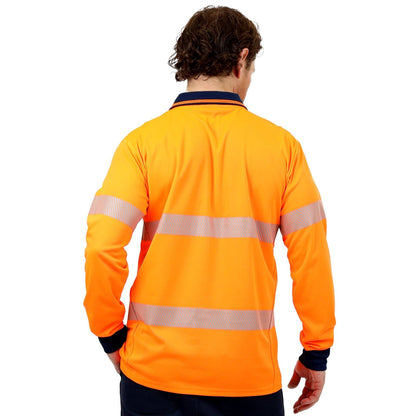 Citeco Orange Hi Vis Long Sleeve Polo - Small