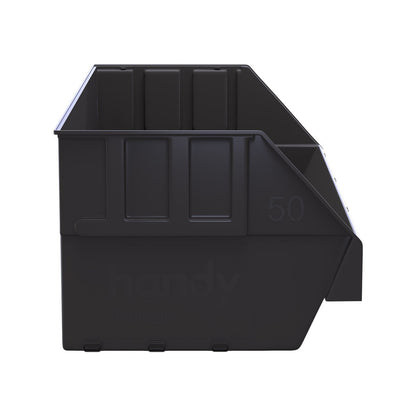 Handy Storage Plastic Storage Tote Size 50 Grey Durable Organizing Bin