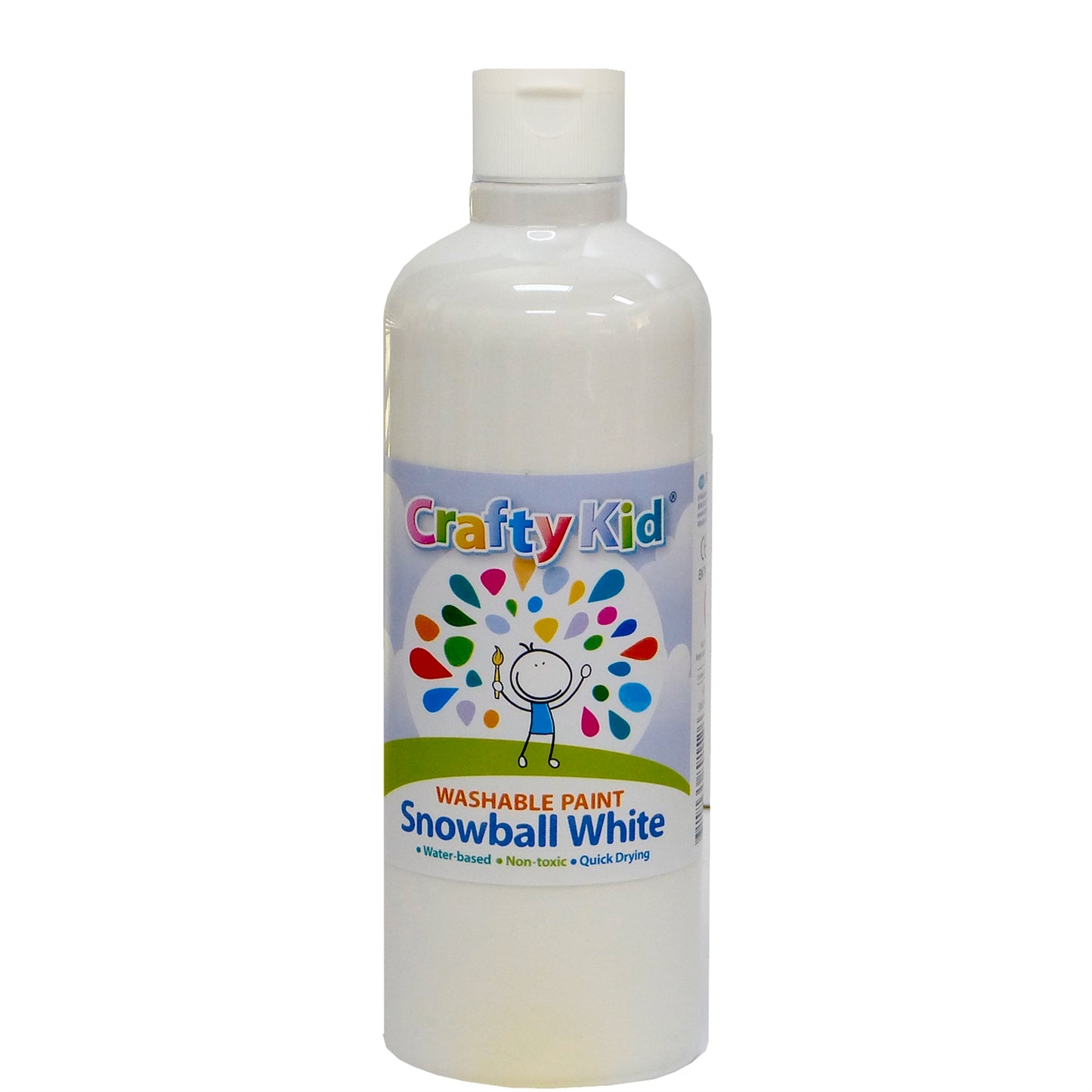 Boyle Crafty Kid Washable Paint - 500ml - Snowball White
