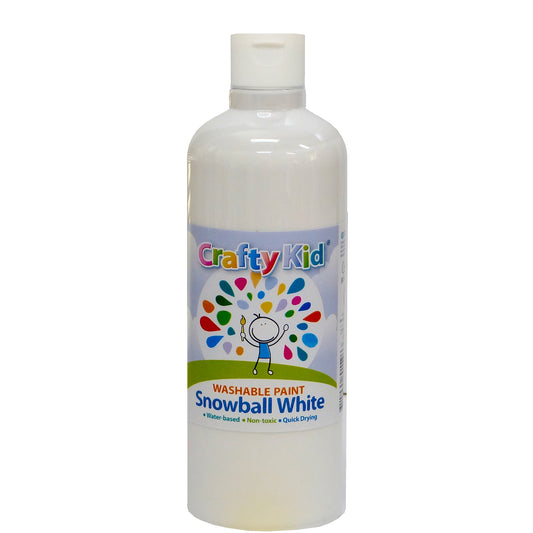 Boyle Crafty Kid Washable Paint - 500ml - Snowball White