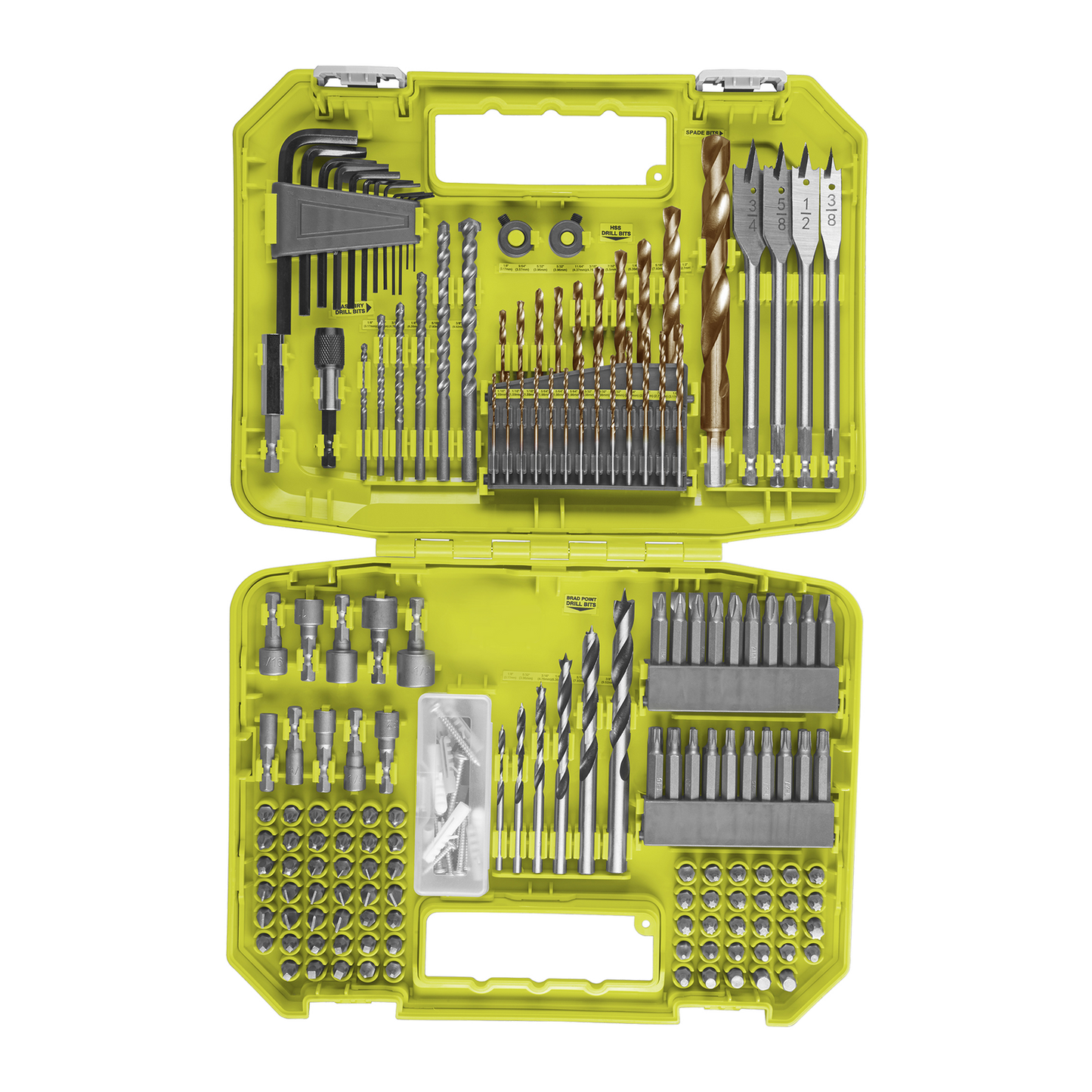 Ryobi DIY Essentials Kit - 281 x 58 x 420mm - 200 Piece