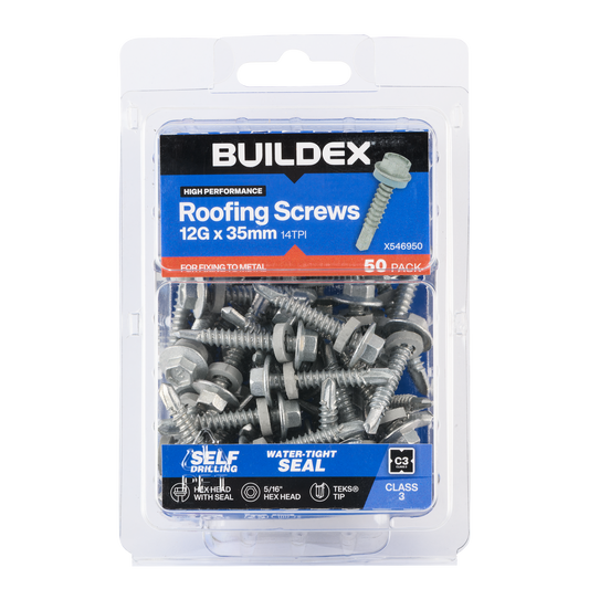 Buildex Roofing Teks Screws - 12g x 35mm - 50 Pack