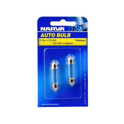 Narva Incandescent Festoon Globe - 12V - 5W - 2 Pack