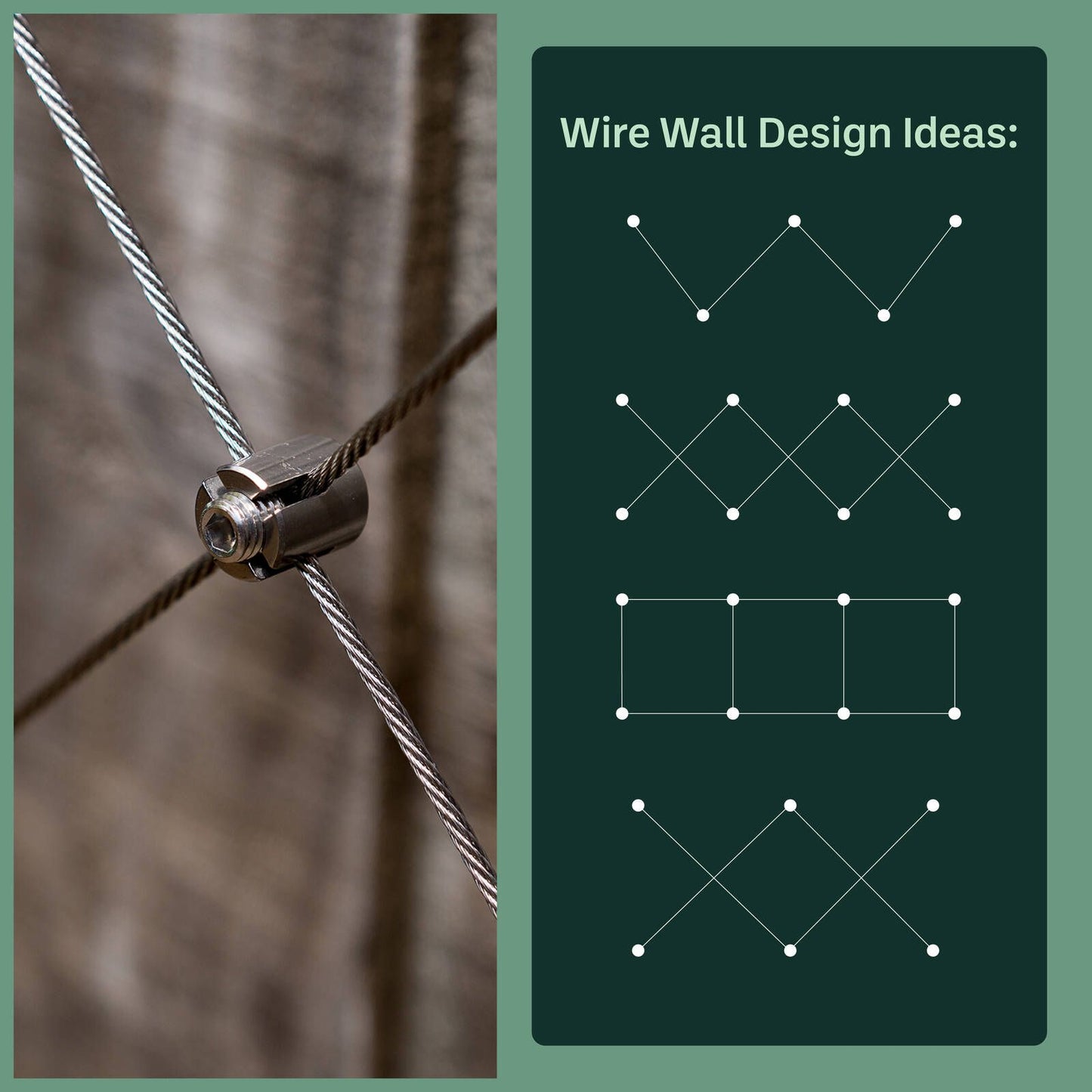 Garden Zen 10m Wire Wall Plant Trainer Kit 316 Stainless Steel Non-Tension