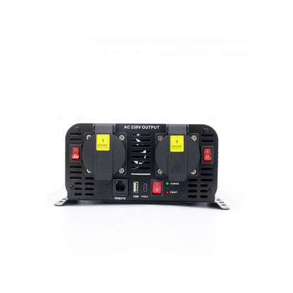 Kt Solar 1000W Pure Sine Wave Inverter - 240V - Black - USB Outputs