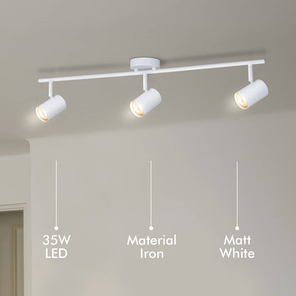 Verve White GU10 Gabriella 3 Head Adjustable Spotlight - 770mm