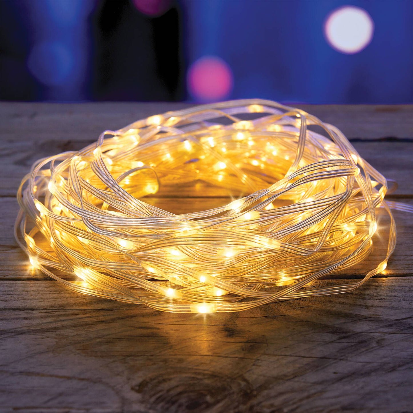 Lytworx Warm White Battery Operated Soft Wire Lights - 9.9m - 100 Pack
