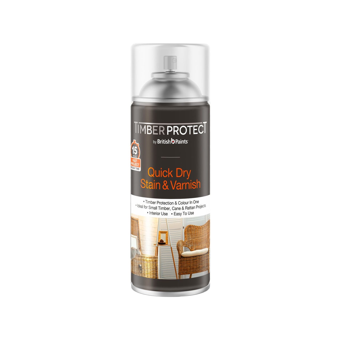 Timber Protect Quick Dry Interior Stain and Varnish - 300g - 0.3L - Jarrah