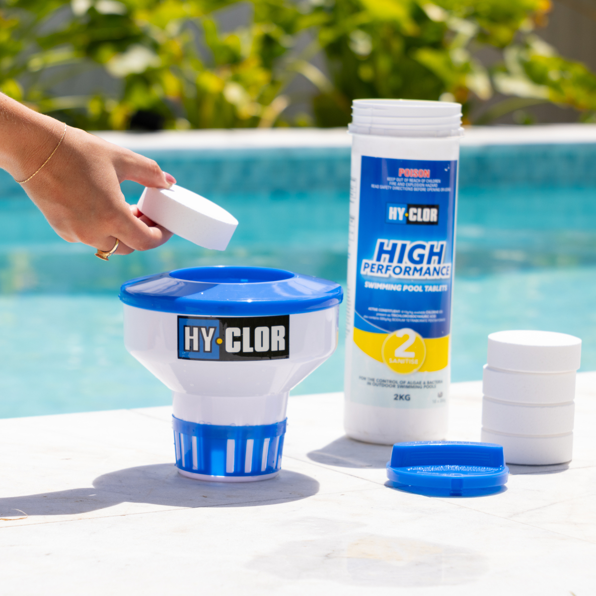 Hy Clor Pool Tablets - 2kg - 200g Tablets - Algae Control