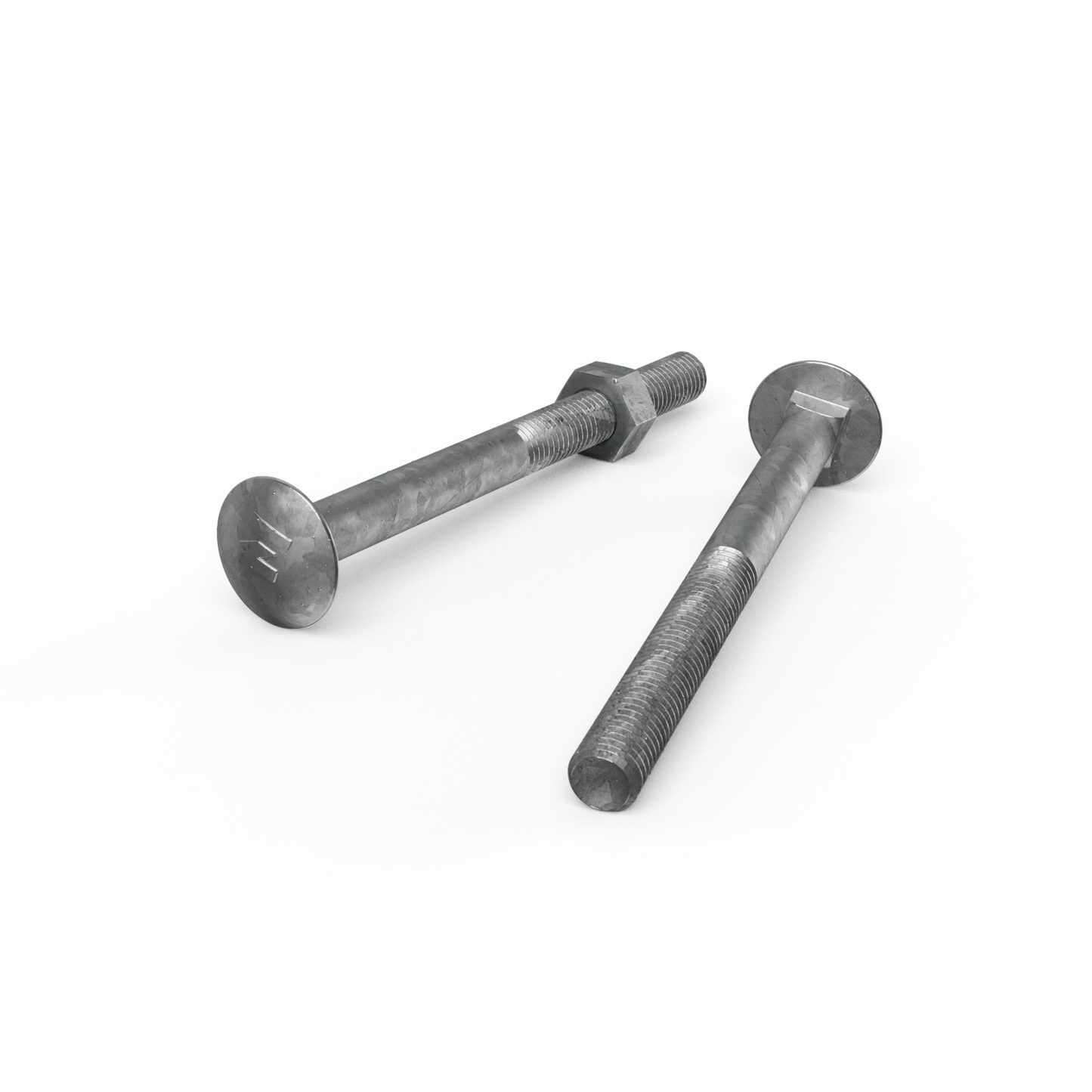 Zenith M10 x 120mm - Hot Dip Galvanised Cup Head Bolts & Nuts - 25 Pack