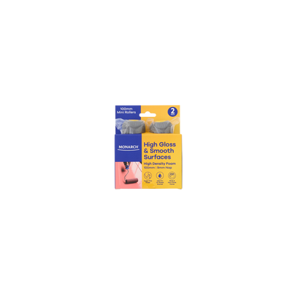 Monarch Mini Rollers - 100mm - 9mm Nap - 2 Pack - Yellow