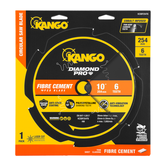 Kango Diamond Pro Fibre Cement Mitre Saw Blade 254mm 6T
