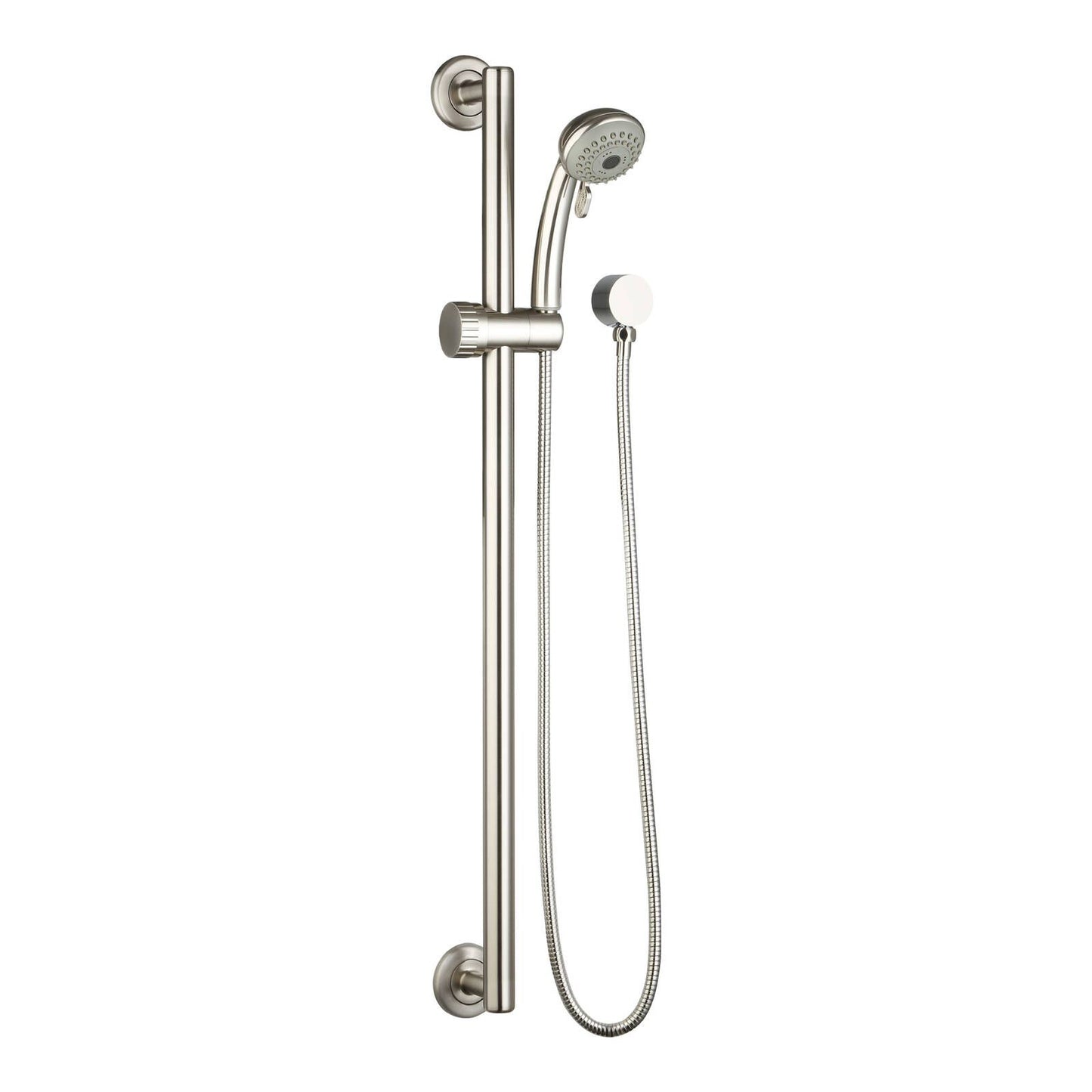 Evekare Grab Rail & 3 Function Shower - 32 x 900mm - Brushed Nickel