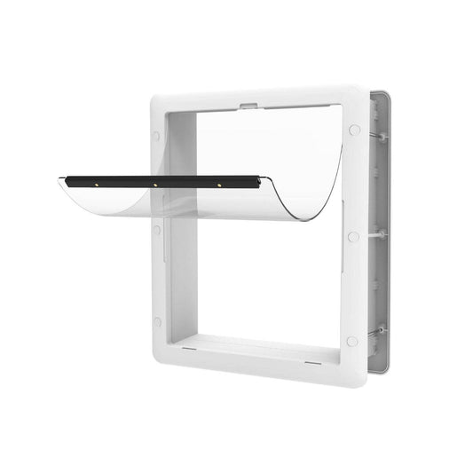 Hakuna Pets Medium Pet Door - White - ABS - Draft Resistant