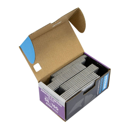 Titan Collated Nail Brads - 50 x 1.6mm - Electro Galvanised - 2000 Pack