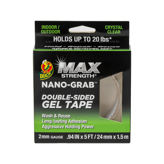 Duck Clear Nano Max Strength Grab Gel Tape - 24mm x 1.5m