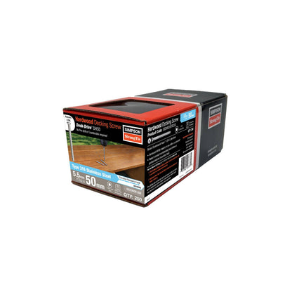 Simpson Strong Tie Decking Screws - 50mm - 316 Stainless Steel