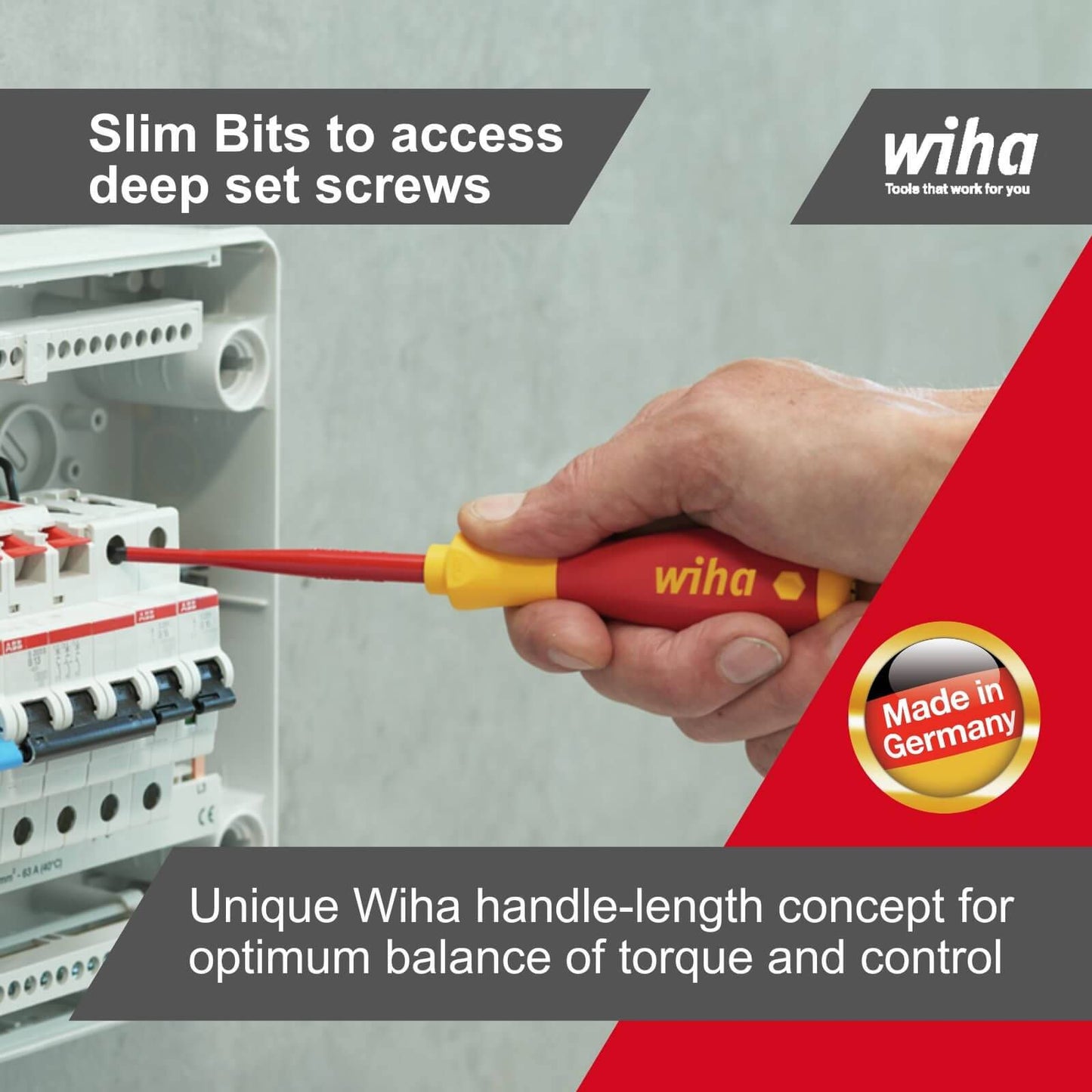 Wiha Slotted Screwdriver - 3.5 x 100mm - Insulated
