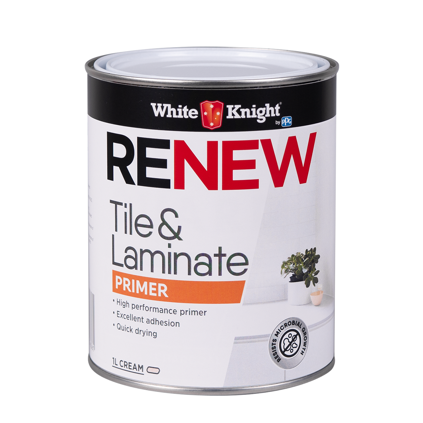 White Knight Renew Tile and Laminate Primer Paint - 1L - Cream