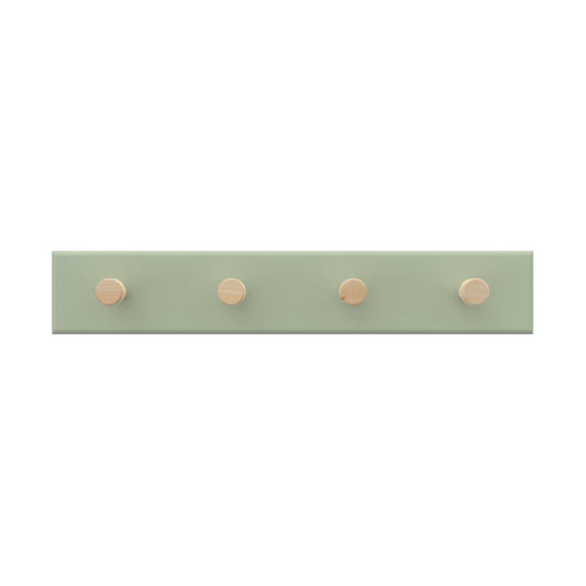 Mode Key Rack - 4 Timber Hooks - 245mm - Green
