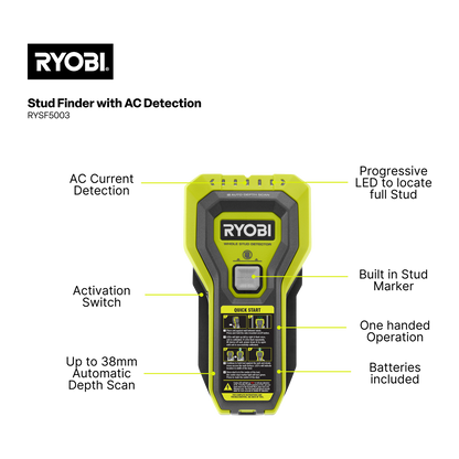 Ryobi Stud Finder - RYSF5003 - 38mm