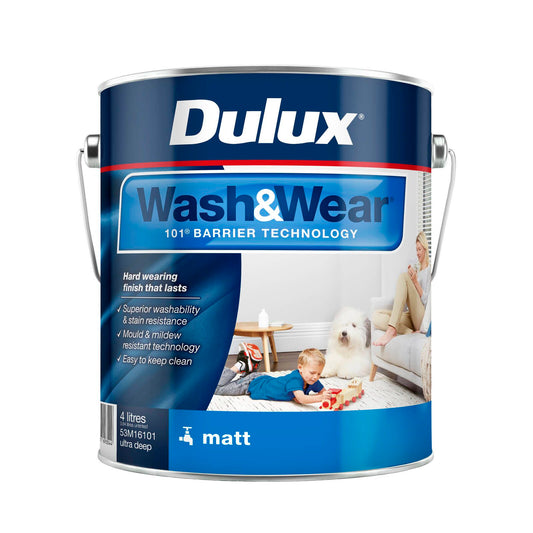 Dulux Ultra Deep Wash Wear Matt Interior Paint - 4L