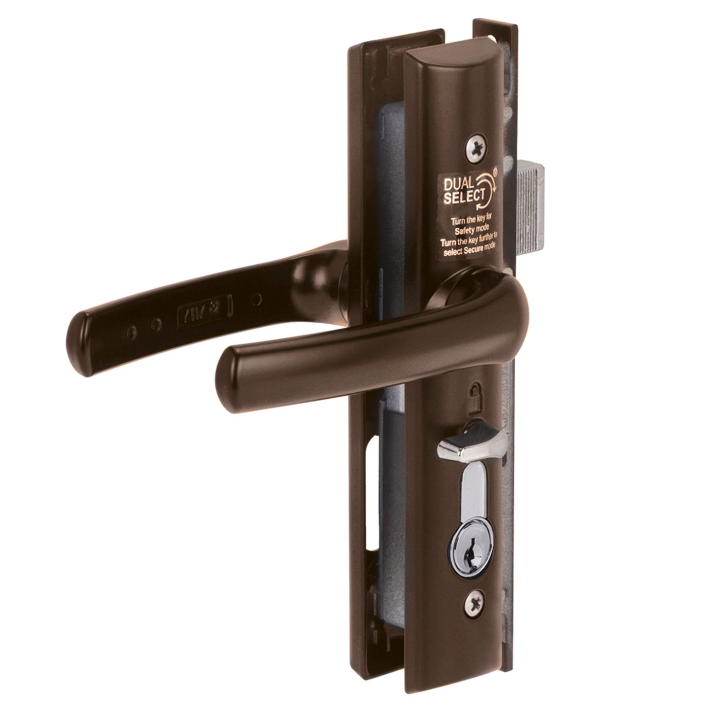 Yale Quattro Security Screen Door Lock - 32 x 180 x 39mm - Brown