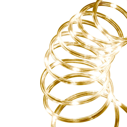 Arlec Warm White Solar Powered Thin LED Rope Light - 10m