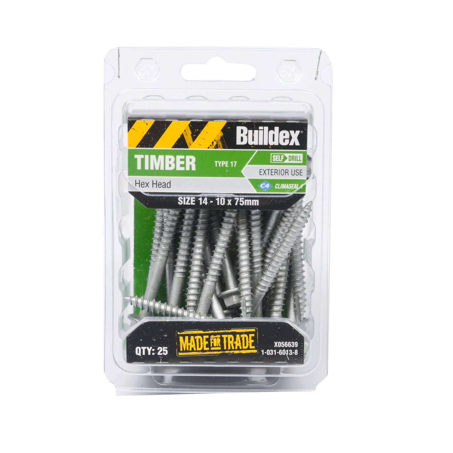 Buildex Timber Screws - 14 10 x 75mm - 25 Pack