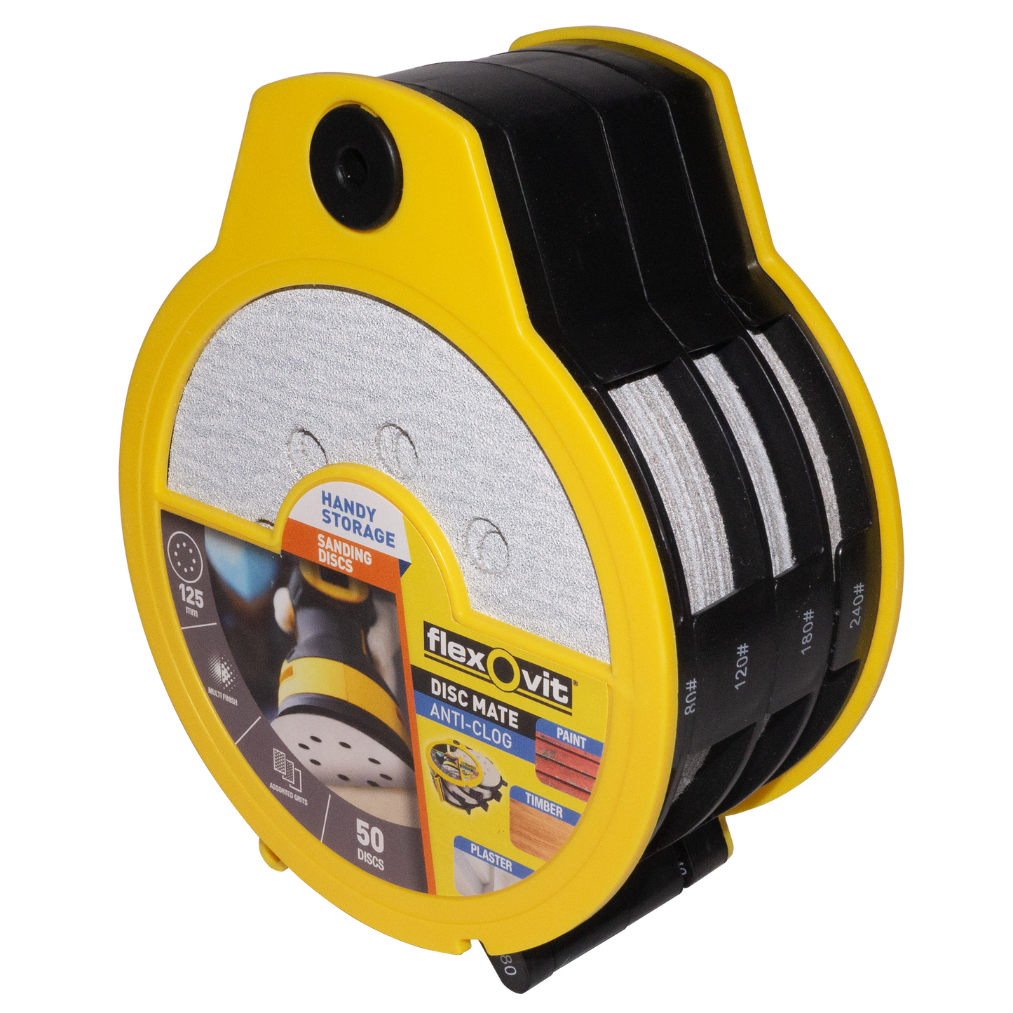 Flexovit Orbital Sandpaper - 125mm - 50 Pack