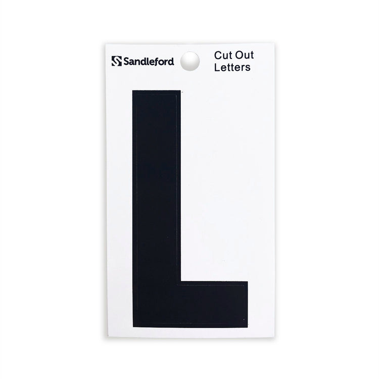 Sandleford Black Cut Out Self Adhesive House Letter L - 85mm