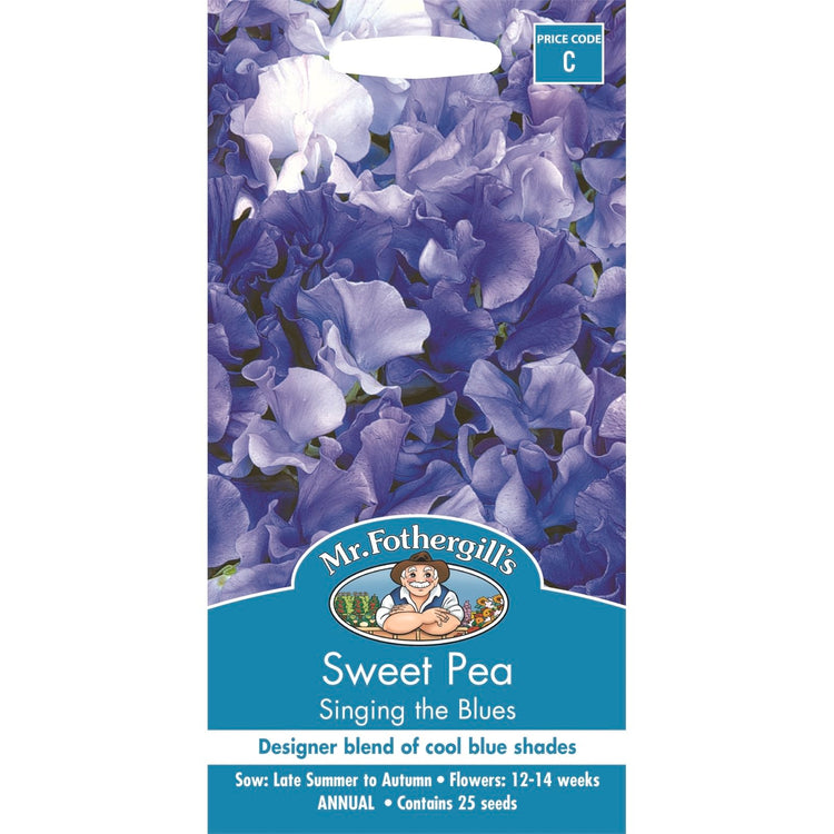 Mr Fothergill Sweet Pea Singing the Blues Seeds
